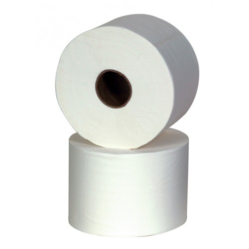 Jangro Micro Mini Toilet Rolls White 2 Ply 24 Rolls x 100 m