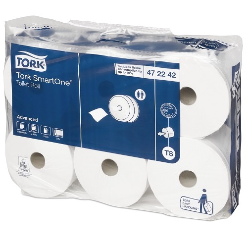 Smart One Toilet Rolls White 2 Ply T8 6 Rolls x 207 m