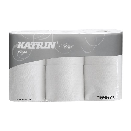 Katrin Plus Toilet Tissue Rolls 143 White 3 Ply 42's