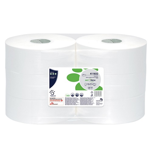 Bio Tech Superior 2 Ply Recycled Toilet Rolls White 6's