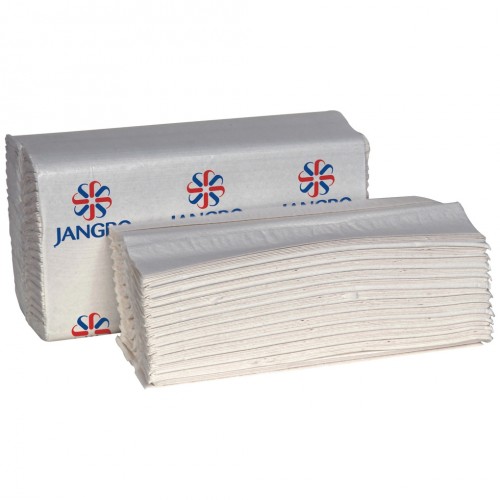 Jangro C Fold Hand Towels White 2 Ply 2400's