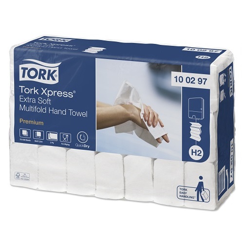 Tork Xpress Extra Soft Premium Multifold Hand Towels White 2 Ply 2100's H2