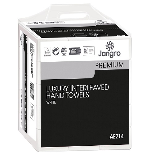 Jangro Premium Hand Towels White 2 Ply 2400's (Replaces S3 AE204)