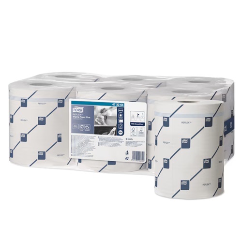 Tork Reflex Wiping Paper Plus White 2 Ply 6 Rolls x 150m M4