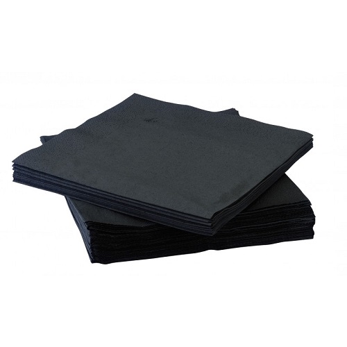 Napkins Cocktail Black 2 ply 23 x 23cm 2400's