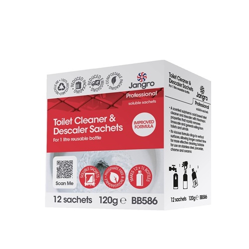 Jangro Toilet Cleaner and Descaler Sachets 12's (Replaces S3 BB584)