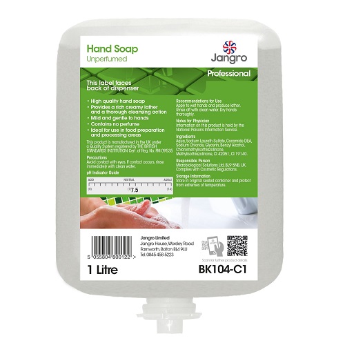 Jangro Professional Unperfumed Hand Soap 6 x 1 litre