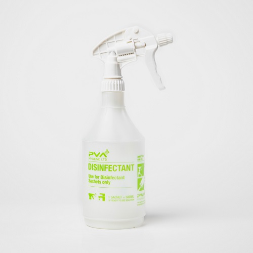 Trigger Bottle and Head Complete 750 ml for PVA Virucidal Detergent Disinfectant