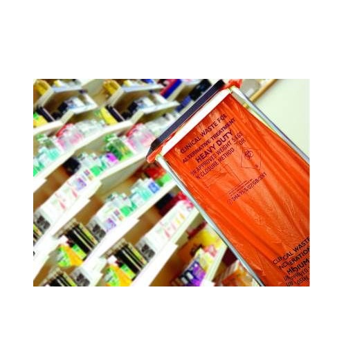 Clinical Heavy Duty Waste Sacks 90 litres / 12kg Orange 500's