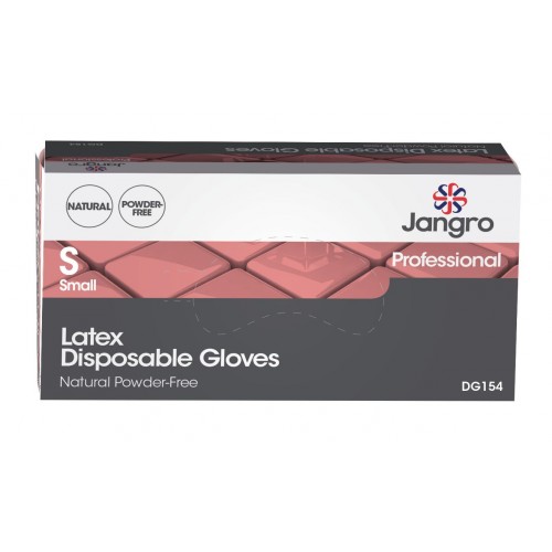 Latex Disposable Gloves Powder Free Natural 100's S