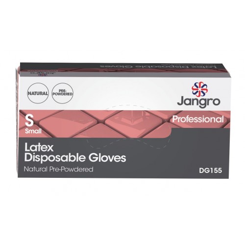 Latex Disposable Gloves Pre-Powdered Natural 100's S