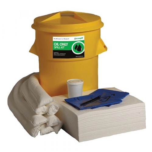 90 litre Oil Only Spill Response Kit / Circular PE Bin