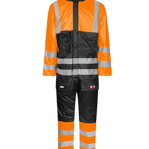 FR-LR33 Flame Retardant High-Visibility Winter Coverall Orange /  Navy Medium