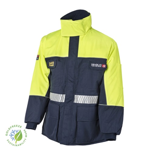 Hi--Glo 25 Cold Store Jacket 235 g Navy / Hi-Vis Yellow Small