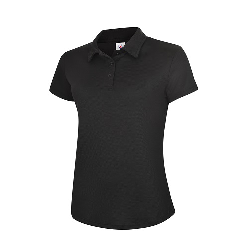 UC128 Ladies Super Cool Workwear Polo Shirt Black Medium