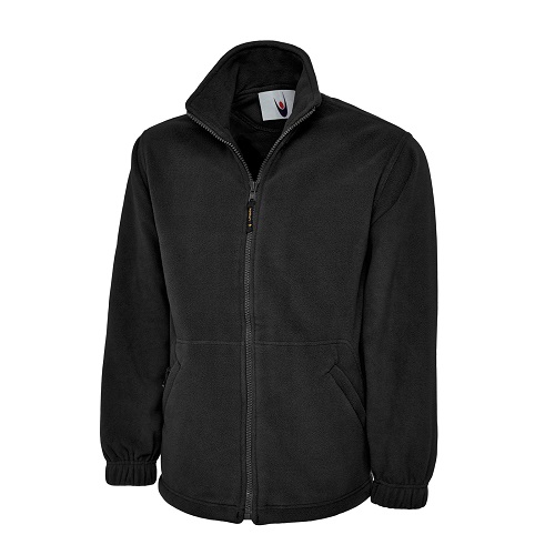 UC601 Premium Full Zip Micro Fleece Jacket 380 gsm Black Small