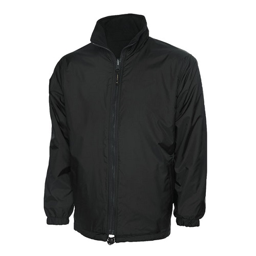 UC605 Premium Reversible Fleece Jacket Black Large