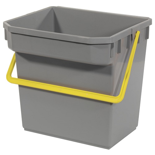 Bucket Grey with Yellow Handle 15 litres
