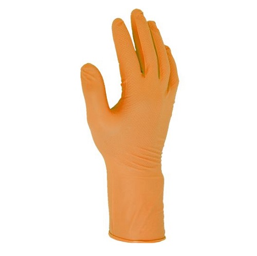 Fishscale Grip Gloves 24cm Orange Box of 50 M