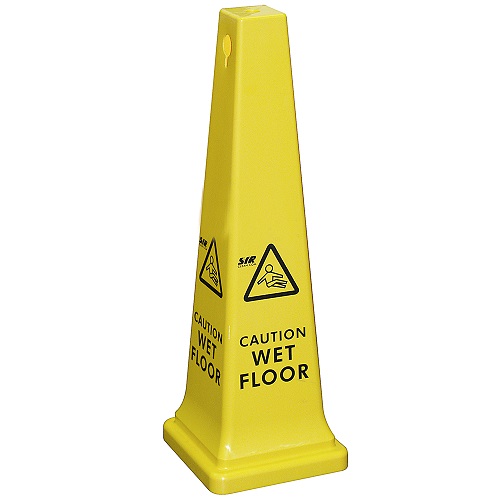 Tall Wet Floor Sign Large Yellow