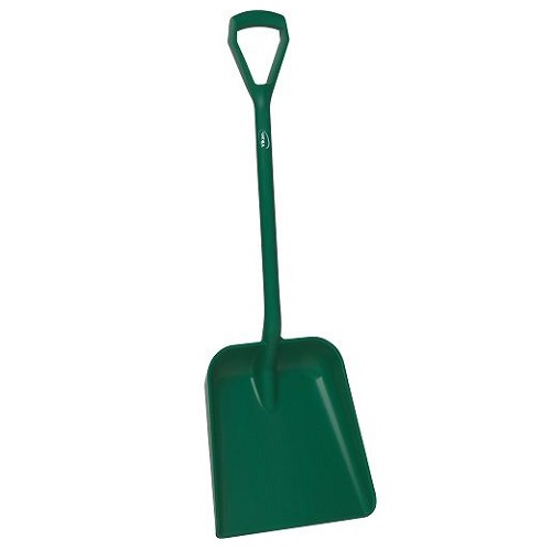 One Piece Shovel D Grip Shovel 379 x 345 x 90 mm 1035 mm Handle Green