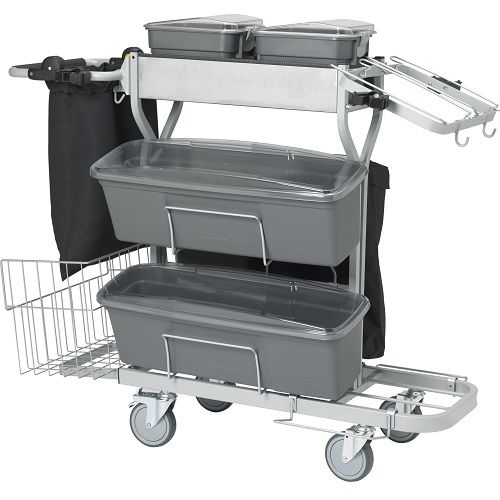 Compact Cleaning Trolley Plus 60 cm Grey