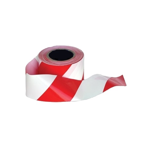 Non-Adhesive Barrier Tape in a Dispenser Box 75mm x 500m Red / White Single Roll
