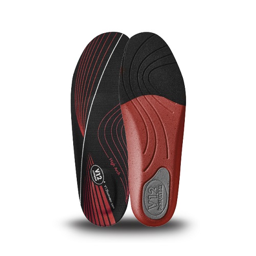 Mens Dynamic Arch Insoles Red - High Arch Size 3