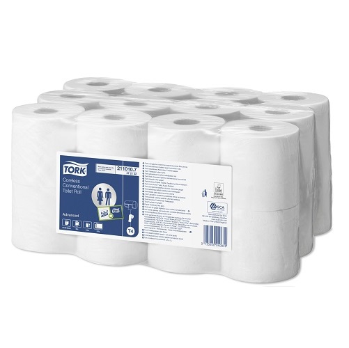 Tork Advanced Coreless Conventional Toilet Rolls White 2 Ply 24's T4
