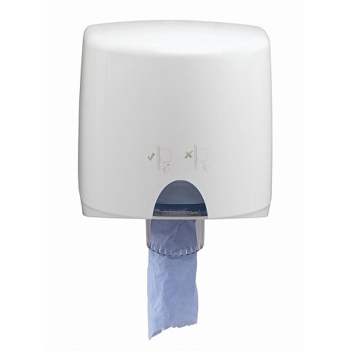 AQUARIUS Centre Feed Wiper Dispenser WhiteCODE7017