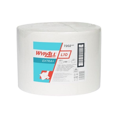 Wypall L10 Extra White Cloths Single Large Roll 1000 Sheets 23.5 x 38cm