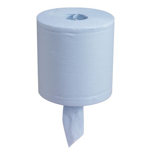 Wypall L20 Extra Wipers Centre Feed Blue 2 Ply Single Roll x 300 Sheets