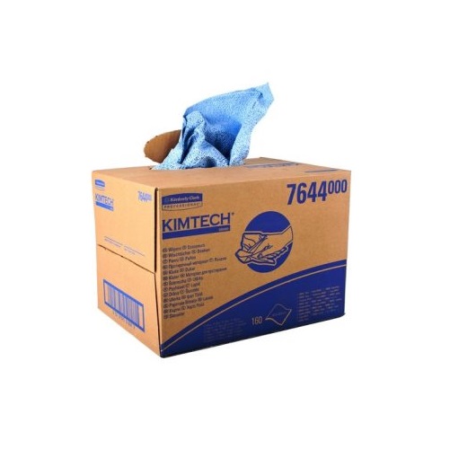 KIMTECH Brag Box Process Wipers 1 Ply Blue 160's (Available until stocks depleted)