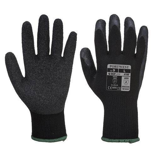 Portwest A100 Grip Glove Black / Black Medium