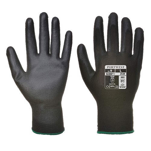 A120 PU Palm Glove Black Small