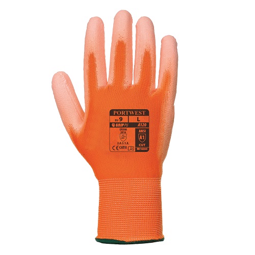 A120 PU Palm Glove Orange XX Large