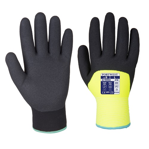 A146 Arctic Winter Glove Yellow / Black Medium