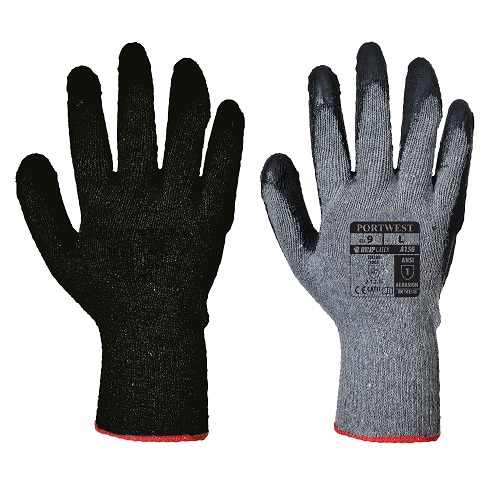 Portwest A150 Fortis Grip Glove - Latex Black Large