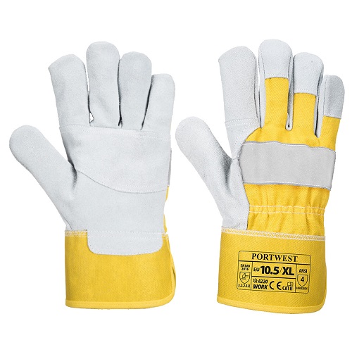 Portwest A220 Premium Chrome Rigger Glove Yellow X Large