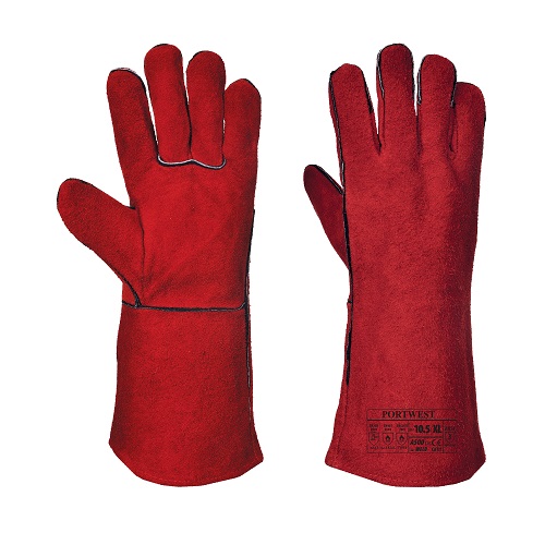 Welders Lined Gauntlet Glove Red XL 10.5