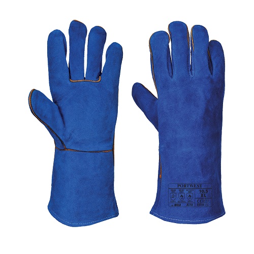 Welders Lined Gauntlet Glove Blue XL 10.5