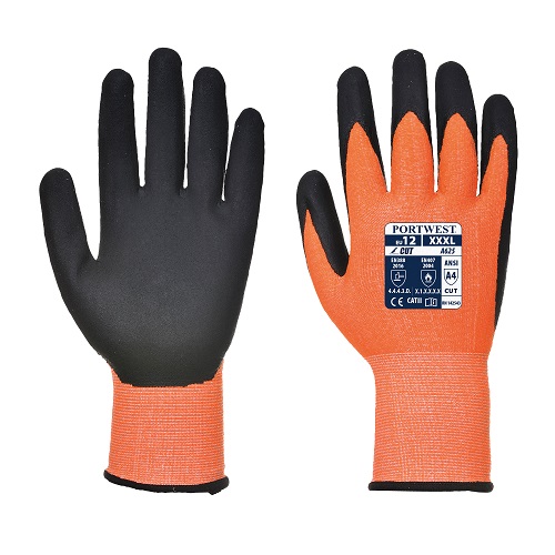 A625 Vis-Tex Cut 5 Resistant Glove Orange Medium
