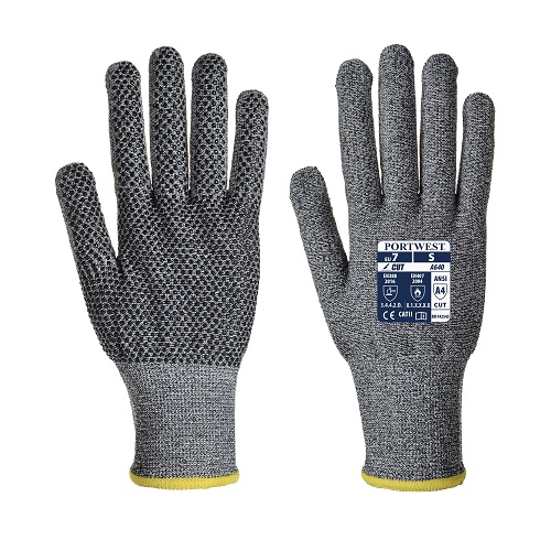 A640 Sabre-Dot Cut 5 Glove Grey Large