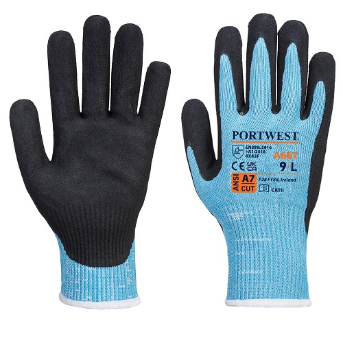Portwest A667 Claymore AHR Cut Glove Blue Medium