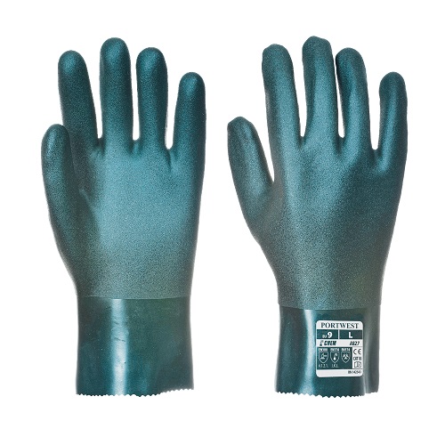 Portwest A827 Double Dipped PVC Gauntlet Gloves 27cm
