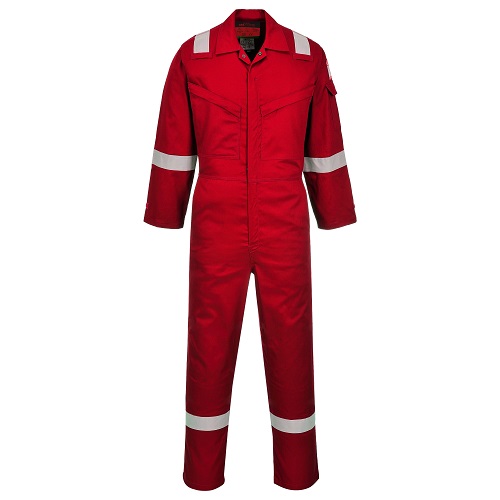 Portwest AF73 Araflame Silver Coverall Red 48"