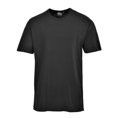 Portwest B120 Thermal T Shirt Black Small