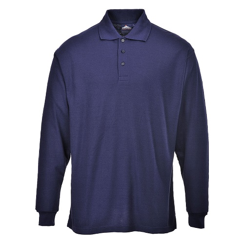 Portwest B212 Long Sleeved Polo Shirt Navy X Small