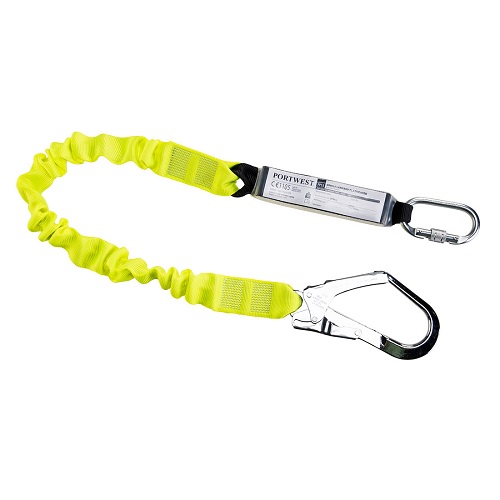 Portwest FP53 Single Elasticated 1.8m Lanyard With Shock Absorber Yellow