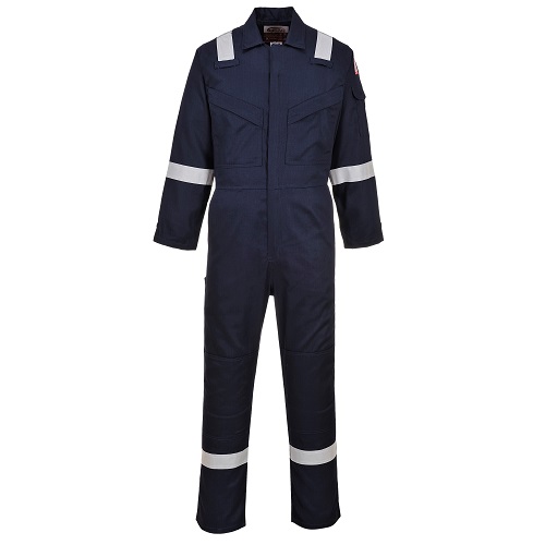 Portwest Flame Resistant Light Weight Anti-Static Coverall 280g FR28 Navy XS